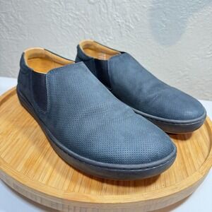 Birkenstock Barrie Loafers Slip On Sneakers 42 Nubuck Leather Perforated Minimal